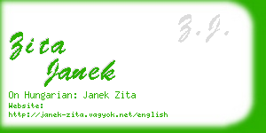 zita janek business card